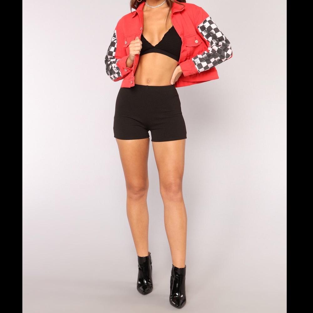 Black shorts from fashion nova